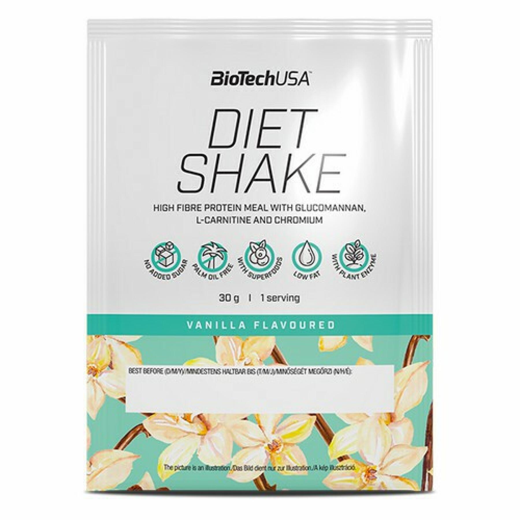 Opakowanie 50 saszetek proteinowych Biotech USA diet shake - Vanille - 30g