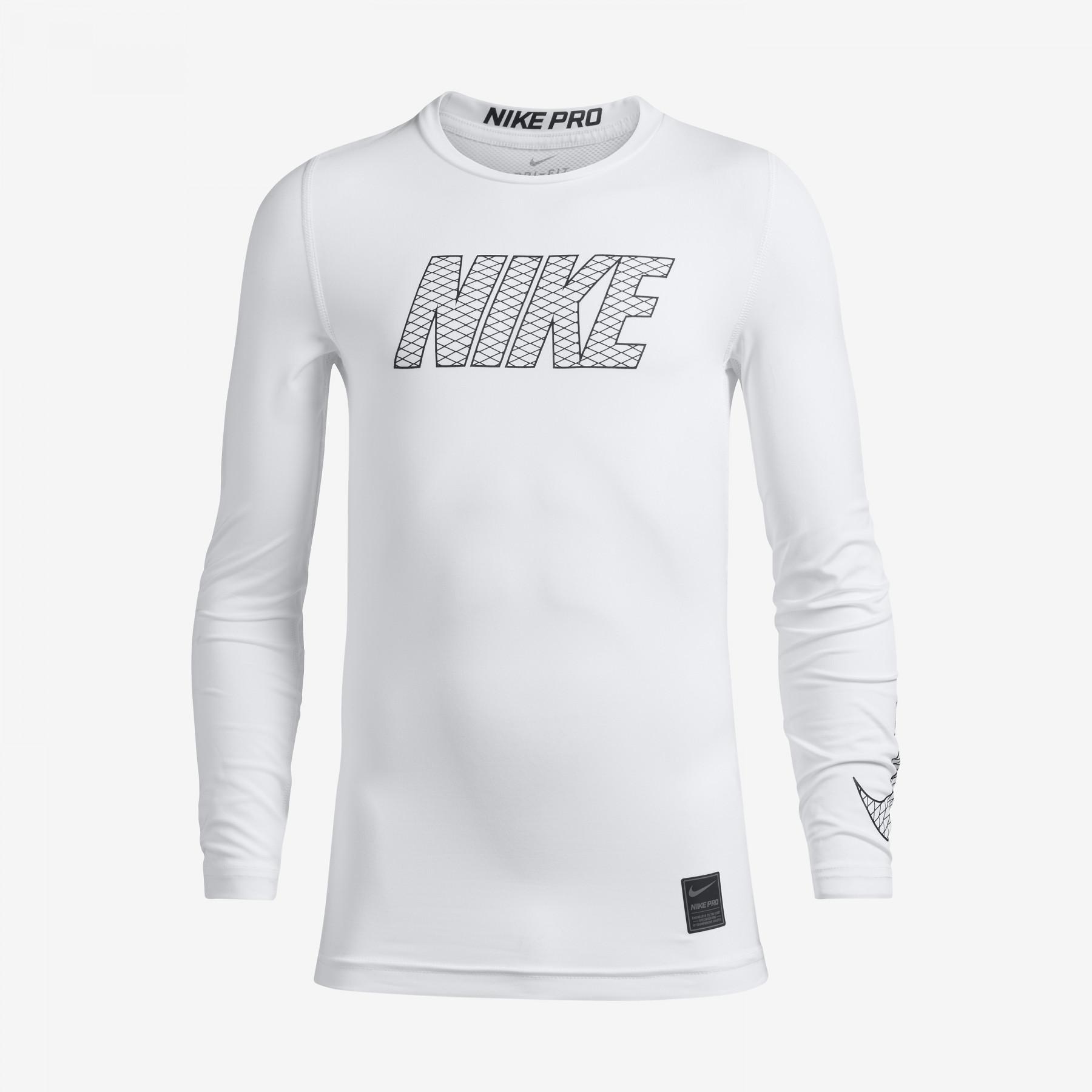 Koszulka kompresyjna z długim rękawem dla dzieci Nike Pro