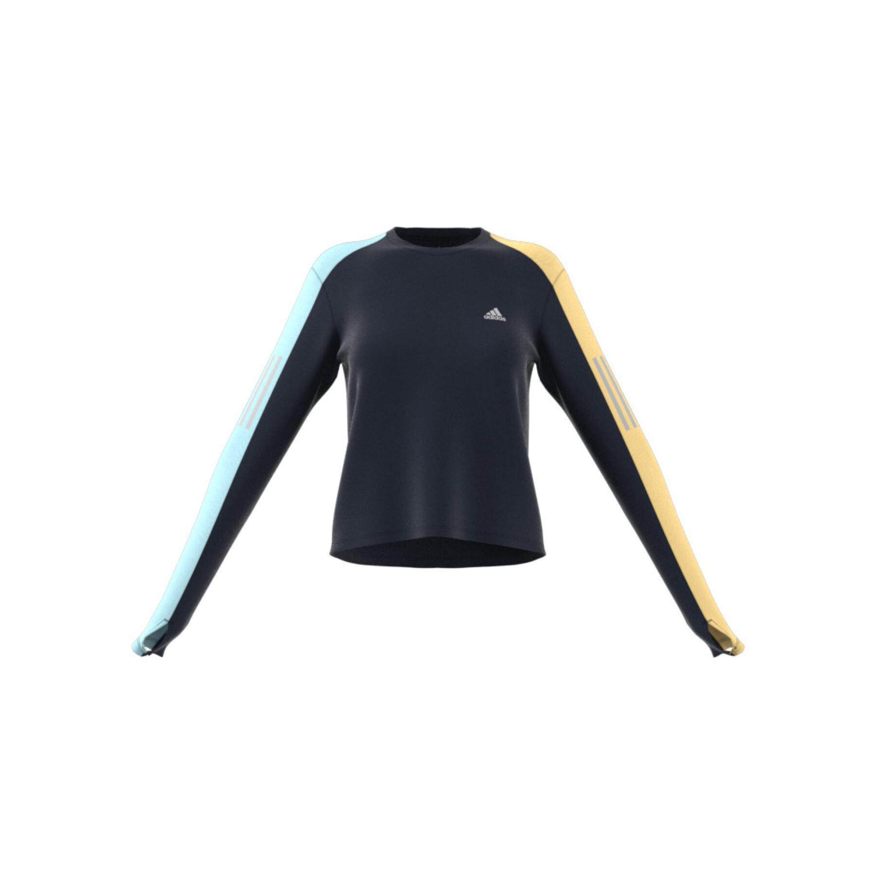 Damska koszulka do biegania z długim rękawem w kolorze bloku adidas Own the Run