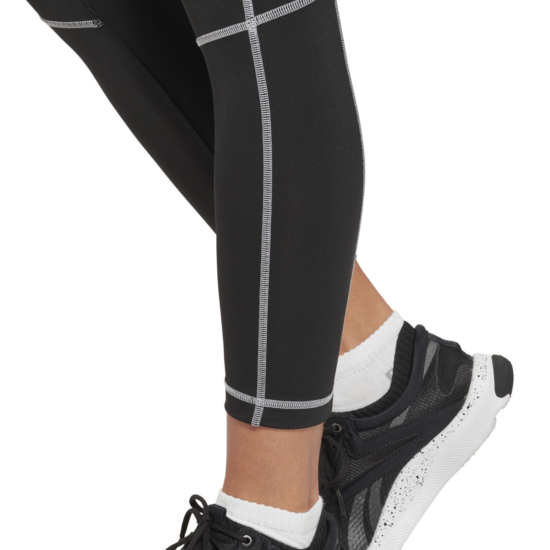 Damskie legginsy z wysoką talią Reebok Workout Ready Detail