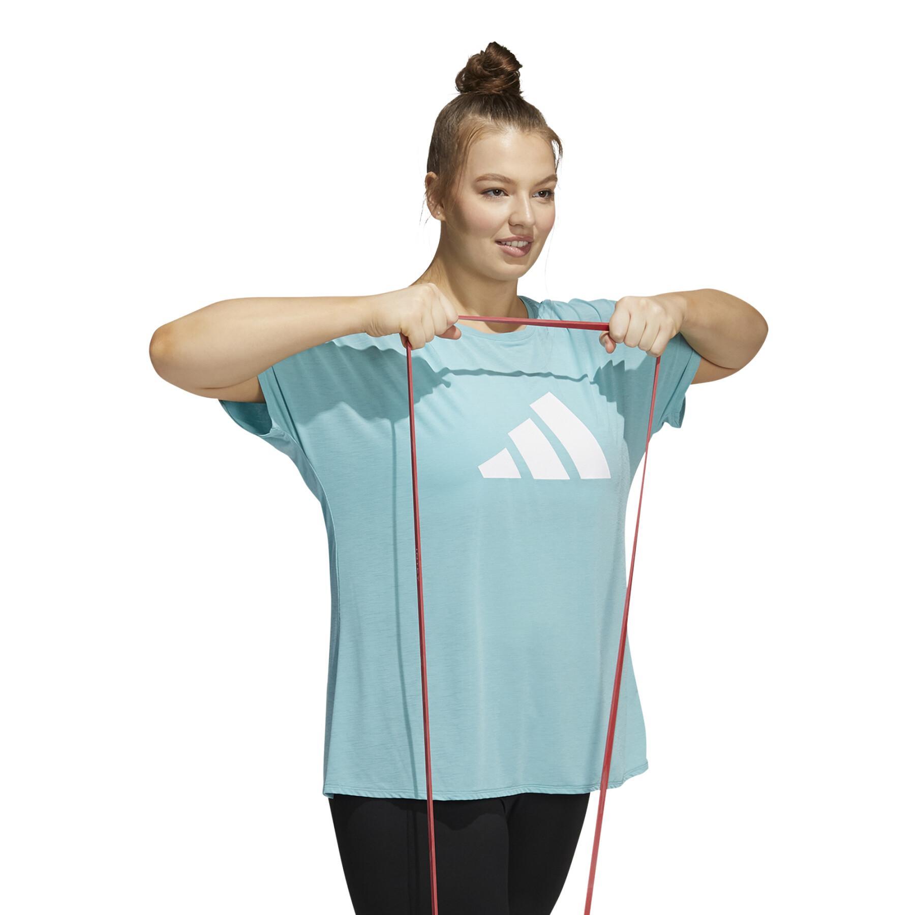 Koszulka damska w dużym rozmiarze adidas 3-Stripes Training