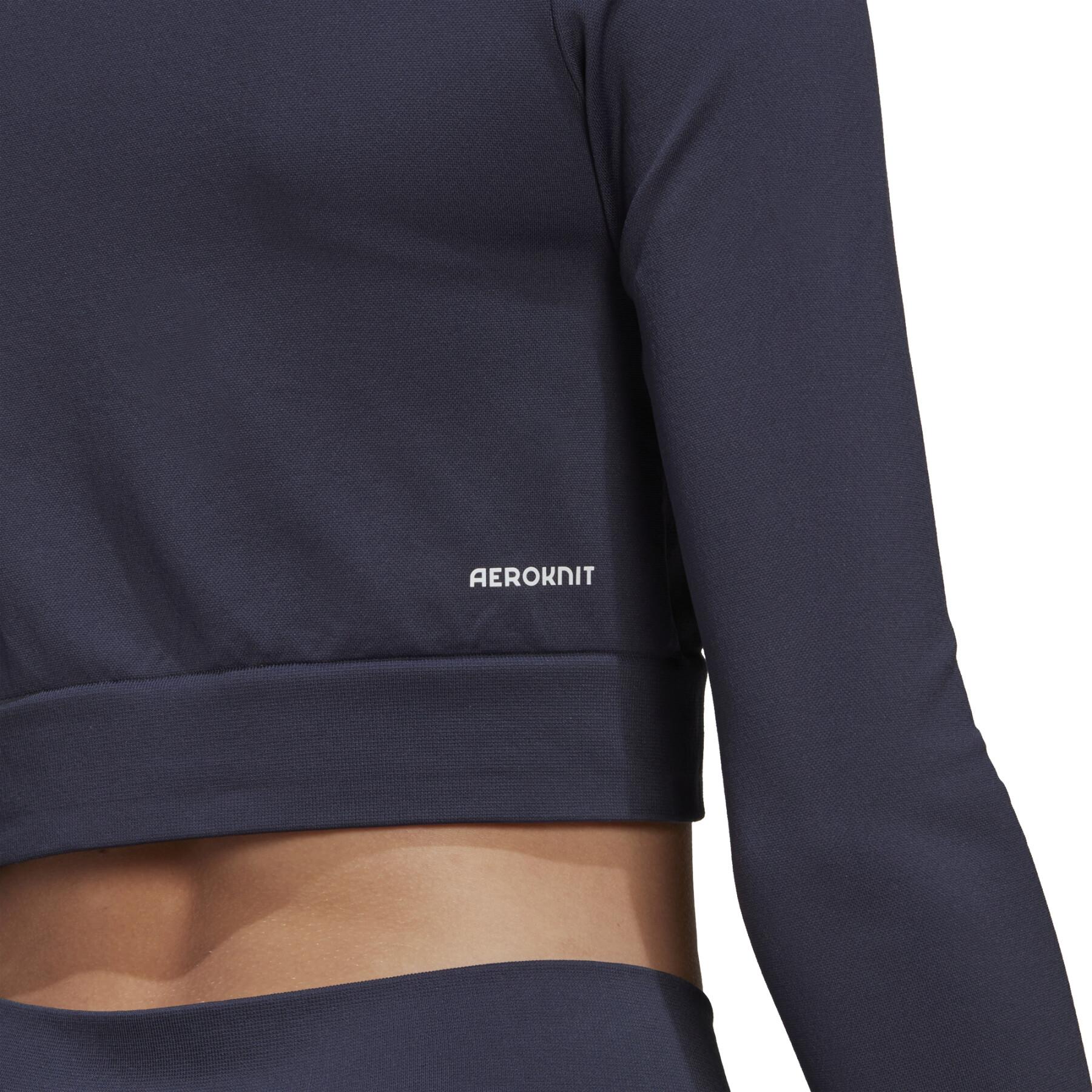 Koszulka damska adidas Aeroknit Seamless Fitted Cropped
