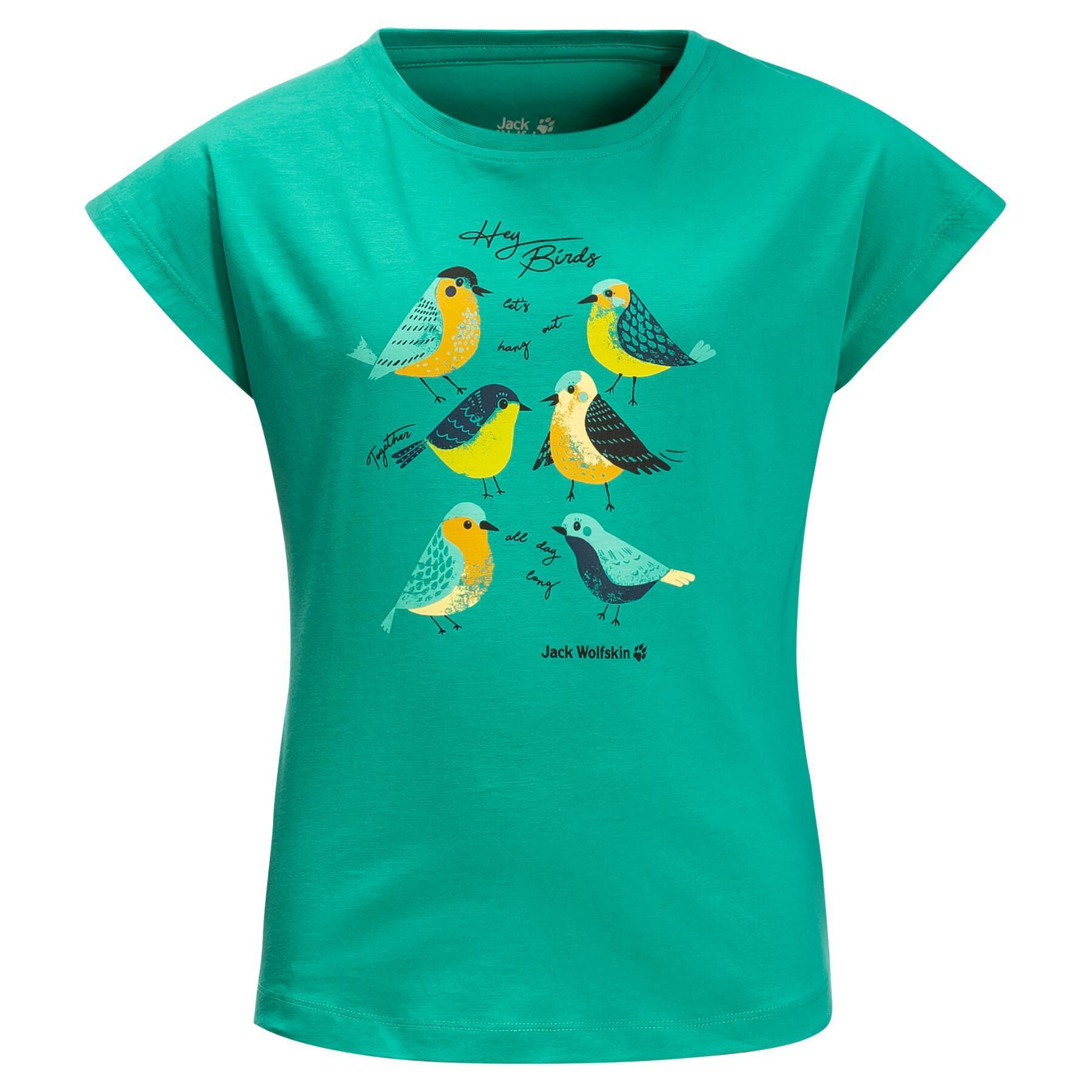 Koszulka dziewczęca Jack Wolfskin Tweeting Birds