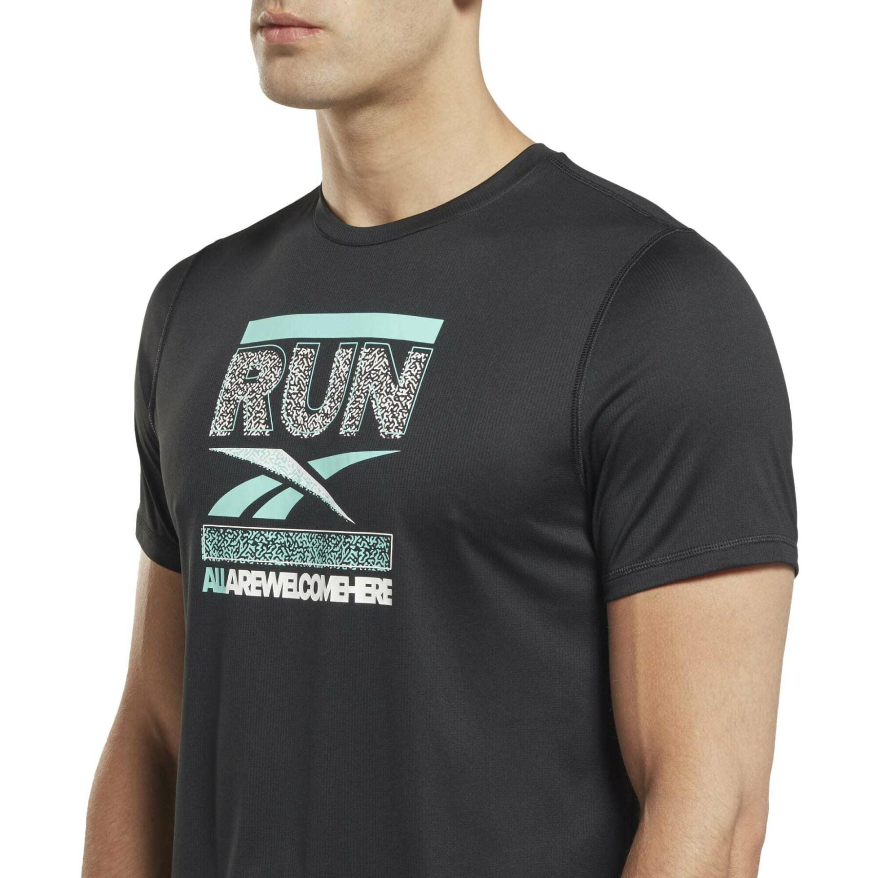 Graficzna koszulka do biegania Reebok
