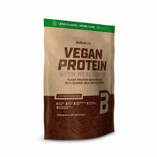 Opakowanie 10 torebek z wegańskim białkiem Biotech USA - Café - 500g