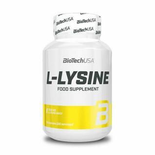 Opakowanie 12 słoików z witaminami Biotech USA l-lysine - 90 Gélul