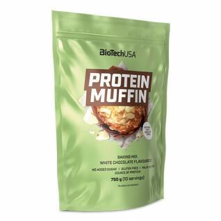 Opakowanie 10 torebek przekąsek proteinowych Biotech USA muffin - Chocolat blanc - 750g