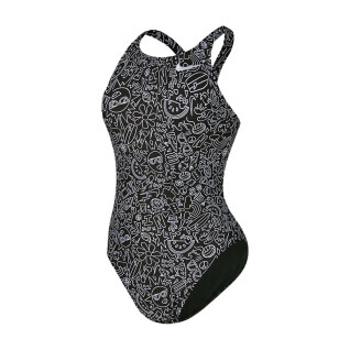 Damski kostium kąpielowy 1-częściowy Nike Hydrastrong Multi Print