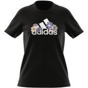 Damski t-shirt z grafiką w kwiaty adidas